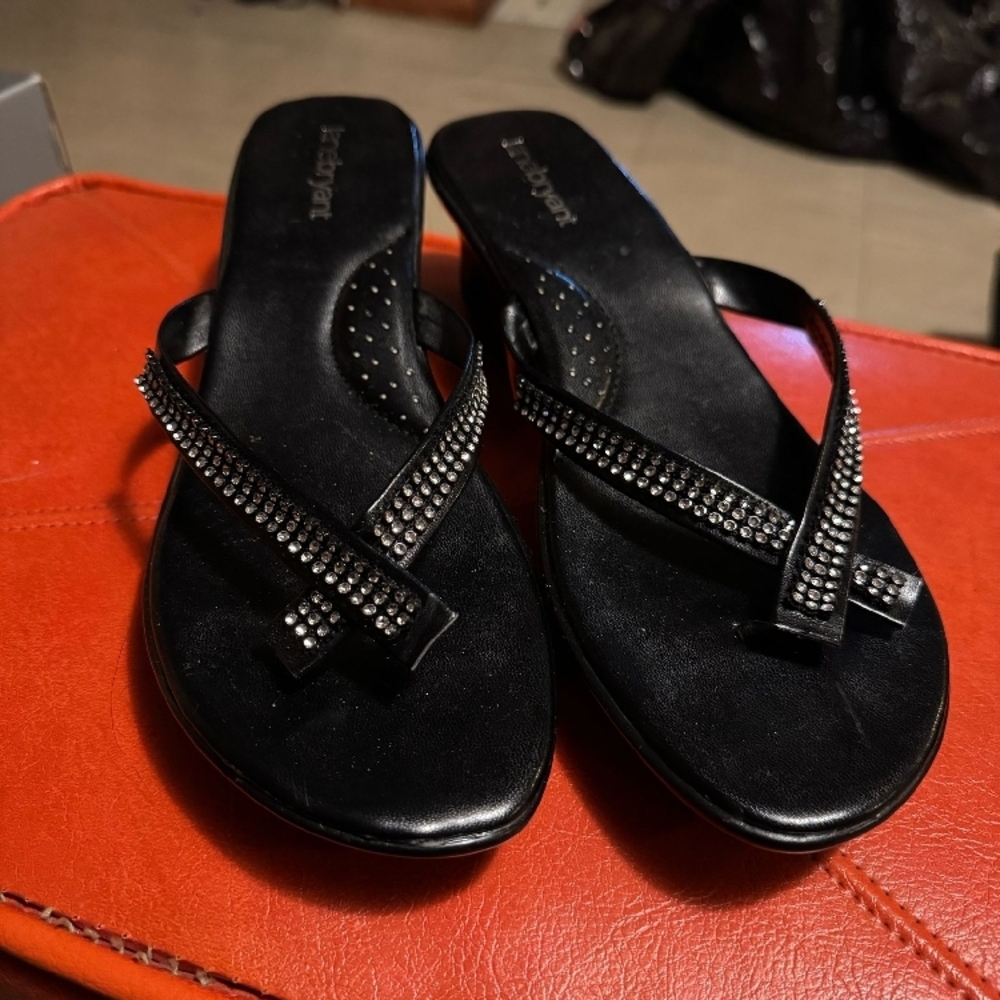 Black Embellished Sandals